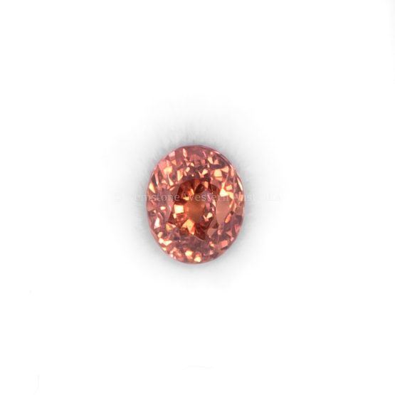 FRONT VIEW OF 1.00 CT NATURAL UNHEATED PADPARADSCHA - OVAL CUT