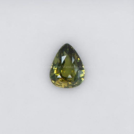 FRONT VIEW OF 0.75 CT NATURAL ALEXANDRITE - PEAR CUT