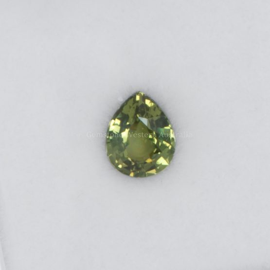FRONT VIEW OF 0.63 CT NATURAL ALEXANDRITE - PEAR CUT