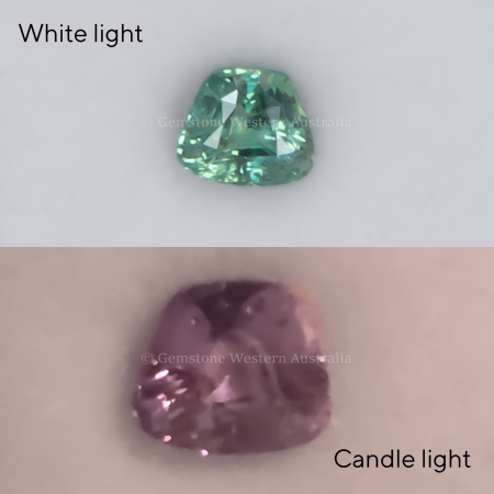 FRONT VIEW OF 0.78 CT NATURAL ALEXANDRITE - FANCY CUT