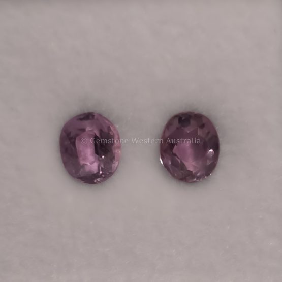FRONT VIEW OF 1.02CT NATURAL ALEXANDRITE PAIR - OVAL CUT