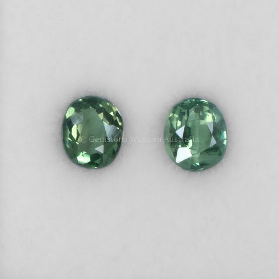 FRONT VIEW OF 1.02CT NATURAL ALEXANDRITE PAIR - OVAL CUT