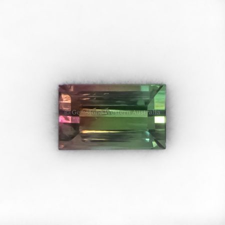 FRONT VIEW OF 2.24 CT NATURAL BICOLOUR TOURMALINE - RECTANGULAR CUT