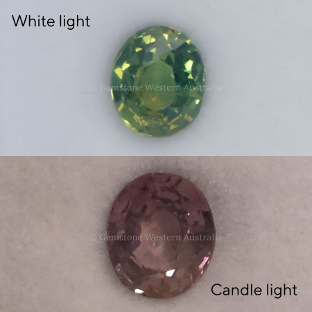 FRONT VIEW OF 1.57CT NATURAL ALEXANDRITE - OVAL CUT