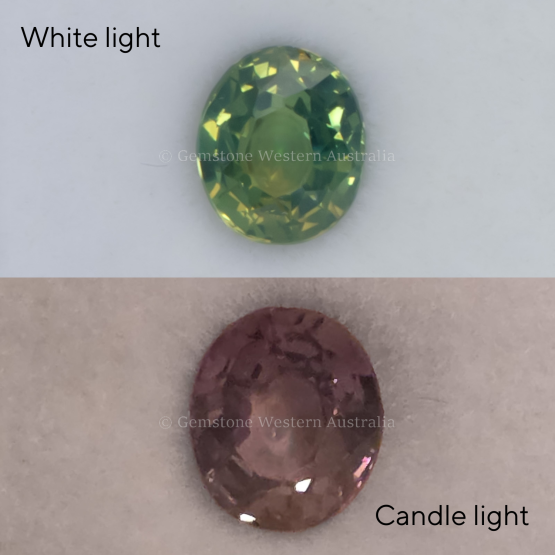 FRONT VIEW OF 1.57CT NATURAL ALEXANDRITE - OVAL CUT
