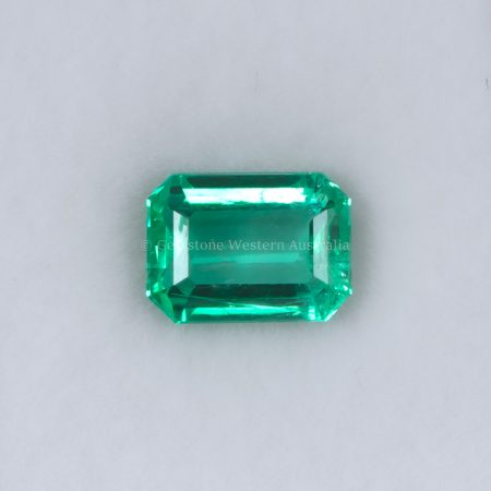 FRONT VIEW OF 1.62 CT NATURAL COLOMBIAN EMERALD - EMERALD CUT