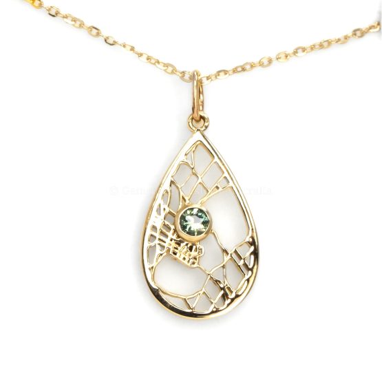 front view Perth Cartography Pendant - Where City Meets River - 1982837