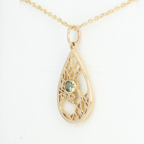 side view Perth Cartography Pendant - Where City Meets River - 1982837