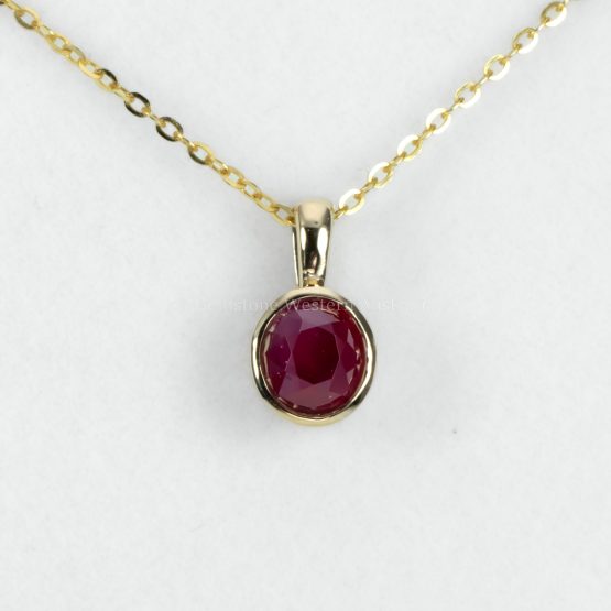 front view of Unheated Ruby Pendant - 1982862