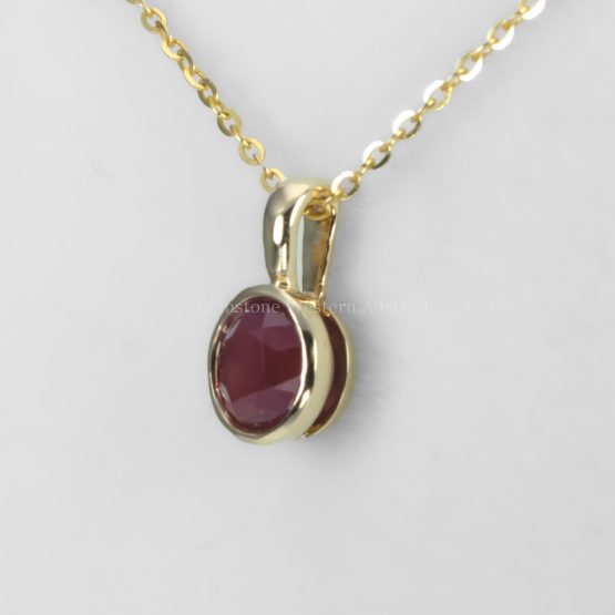 side view of Unheated Ruby Pendant - 1982862