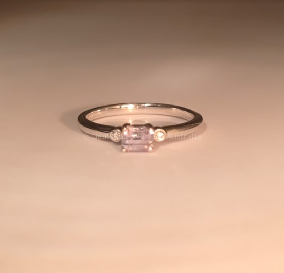 view under incandescent light Platinum Alexandrite Ring with Diamond Accents - 1982842
