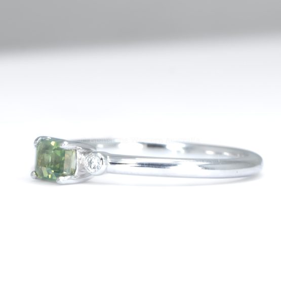 side view of Platinum Alexandrite Ring with Diamond Accents - 1982842