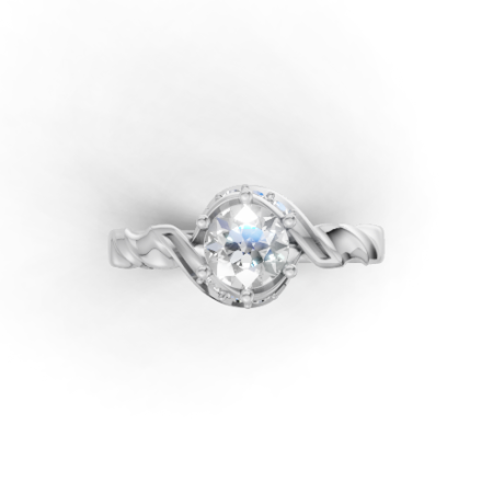 Celestial Vine Side Stone Ring